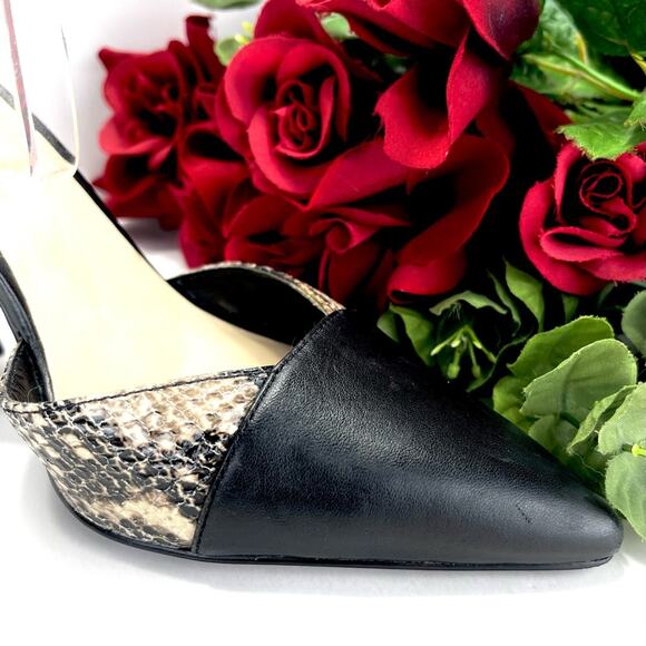 Nine West Hillianao Women Black Heels Sz 10 Leather Adjustable Ankle Strap Pumps - Picture 11 of 14